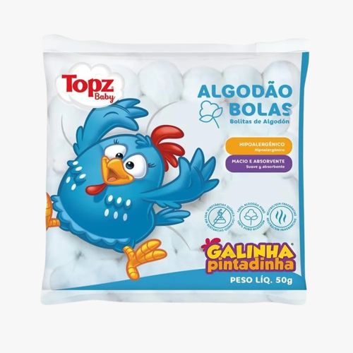 Algodão Topz Baby Galinha Pintadinha Bolas 50g