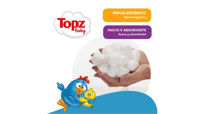 Algodão Topz Baby Galinha Pintadinha Bolas 50g