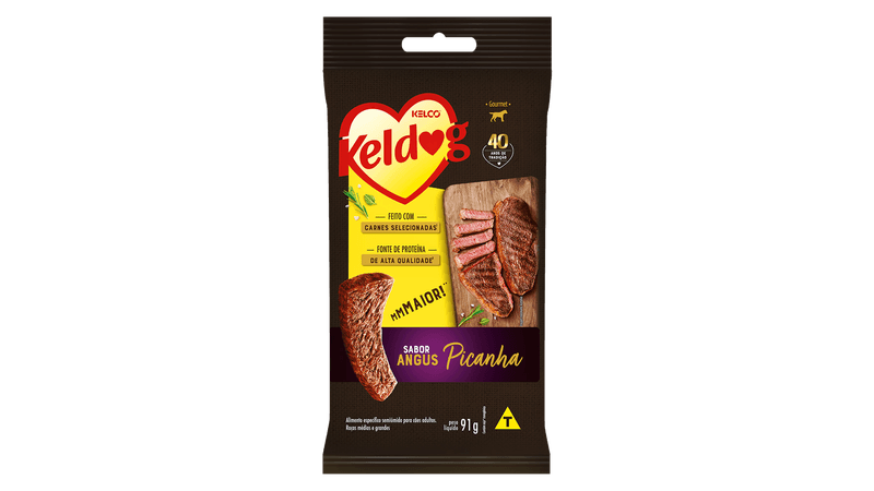 Bifinho Keldog Gourmet Angus Picanha Sachê 91g