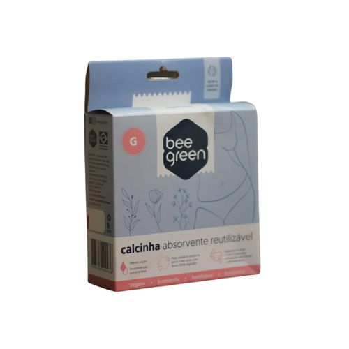 Calcinha Absorvente Beegreen Cor Bege Tamanho G
