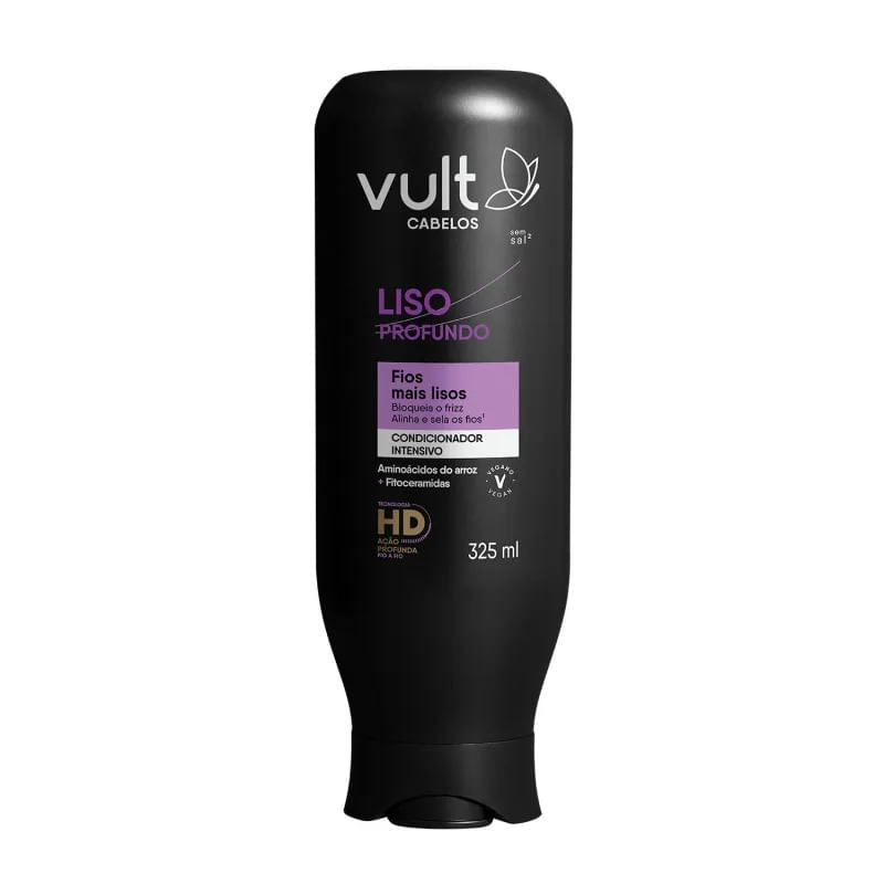 Condicionador Vult Cabelos Liso Profundo Condicionador Intensivo Frasco 325ml
