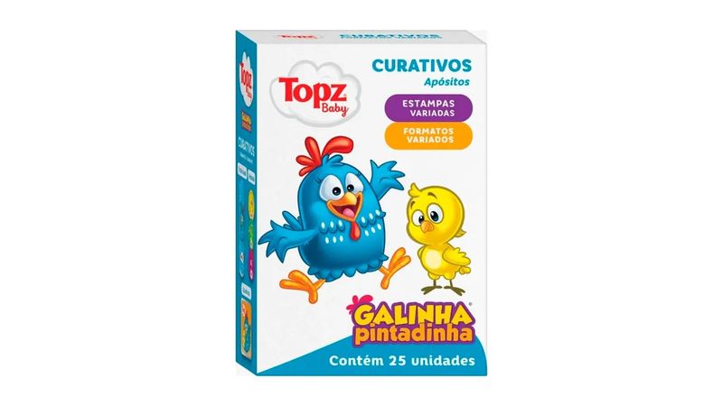 Curativo Topz Galinha Pintadinha 25 Unidades
