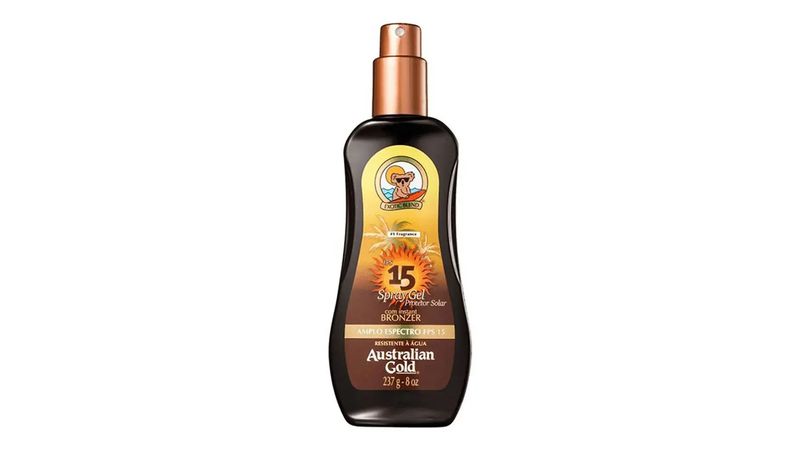 Protetor Solar Australian Gold FPS15 Instant Bronzer Amplo Expectro 237ML