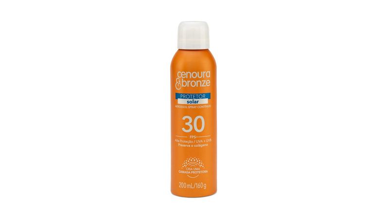 Protetor Solar Cenoura & Bronze FPS30 Aerossol Spray Contínuo 200ml