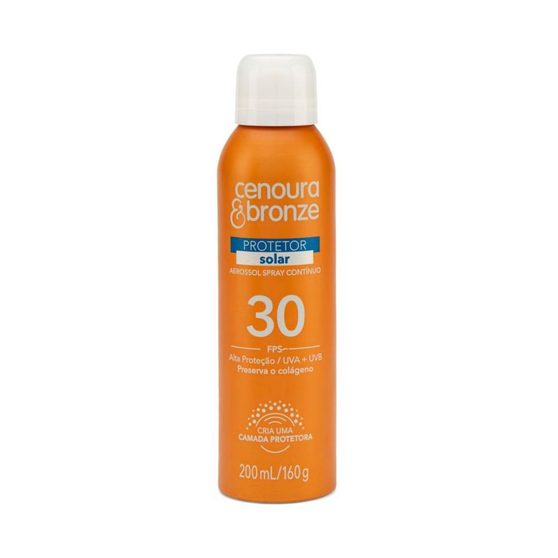 Protetor Solar Cenoura & Bronze FPS30 Aerossol Spray Contínuo 200ml