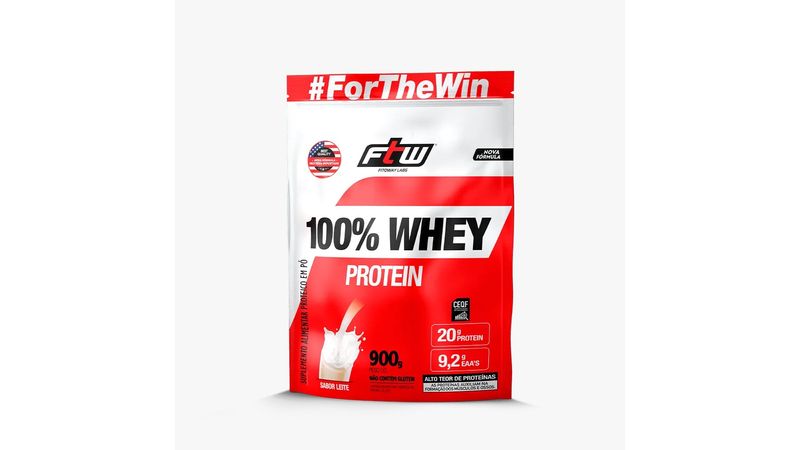 Whey Protein 100% FTW Refil Leite 900g
