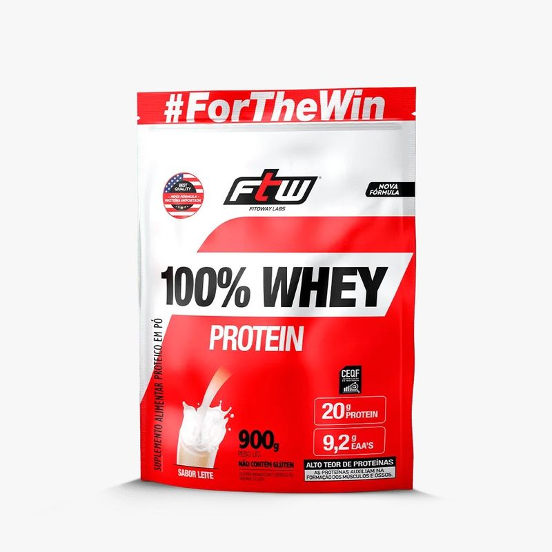 Whey Protein 100% FTW Refil Leite 900g