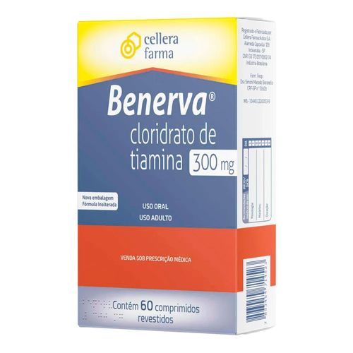 Benerva 300mg Caixa 60 Comprimidos Revestidos