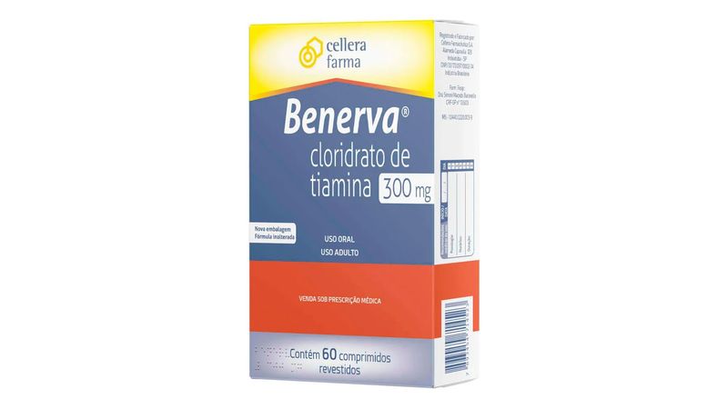 Benerva 300mg Caixa 60 Comprimidos Revestidos