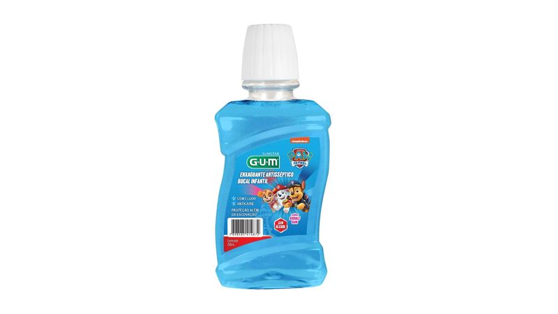 Enxaguatório Bucal Gum Paw Patrol Sabor Bubble Gum 250ml