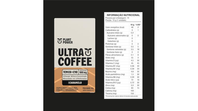 Ultracoffe Plant Power Caramelo 10g