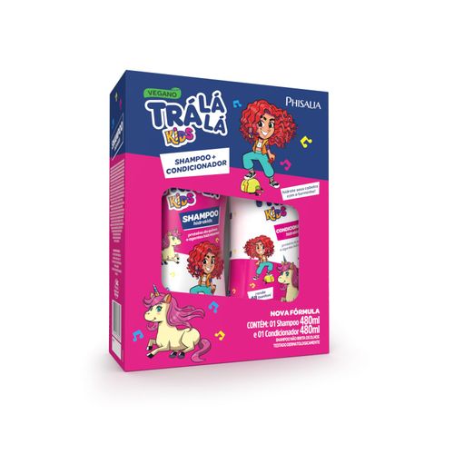Kit Tra Lá Lá Kids Cachos Shampoo 480ml+Condicionador 480ml