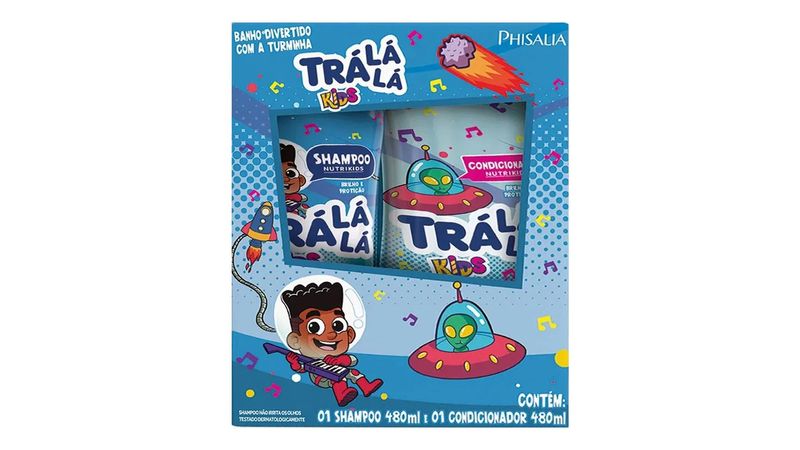 Kit Tra Lá Lá Kids Meninos Sampoo 480ml + Condicionador 480ml