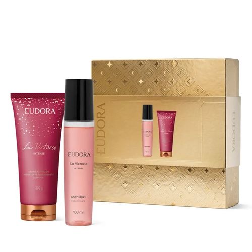 Kit Eudora La Victorie Intense Creme Hidratante Desodorante Corporal 200ml + Body Spray Desodorante 100ml