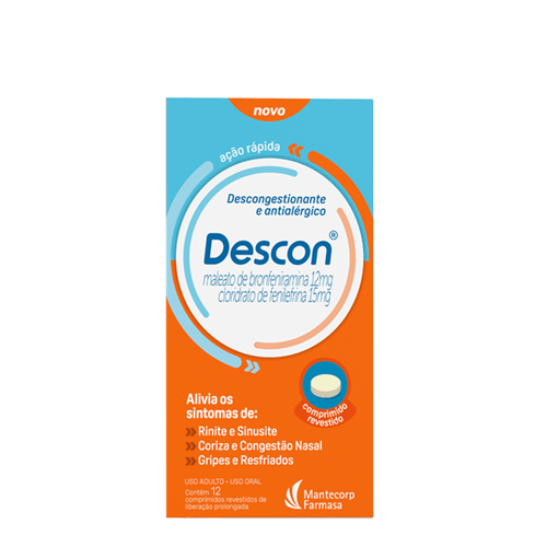 Descon Caixa 12 Comprimidos