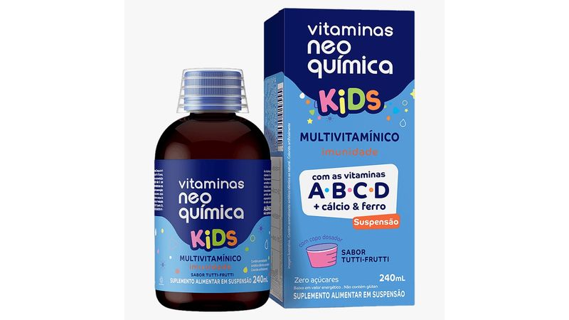 Multivitamínico Neo Química Kids Sem Açúcar Suspensão 240ml