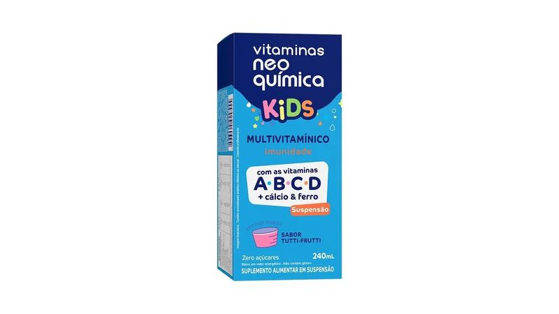 Multivitamínico Neo Química Kids Sem Açúcar Suspensão 240ml