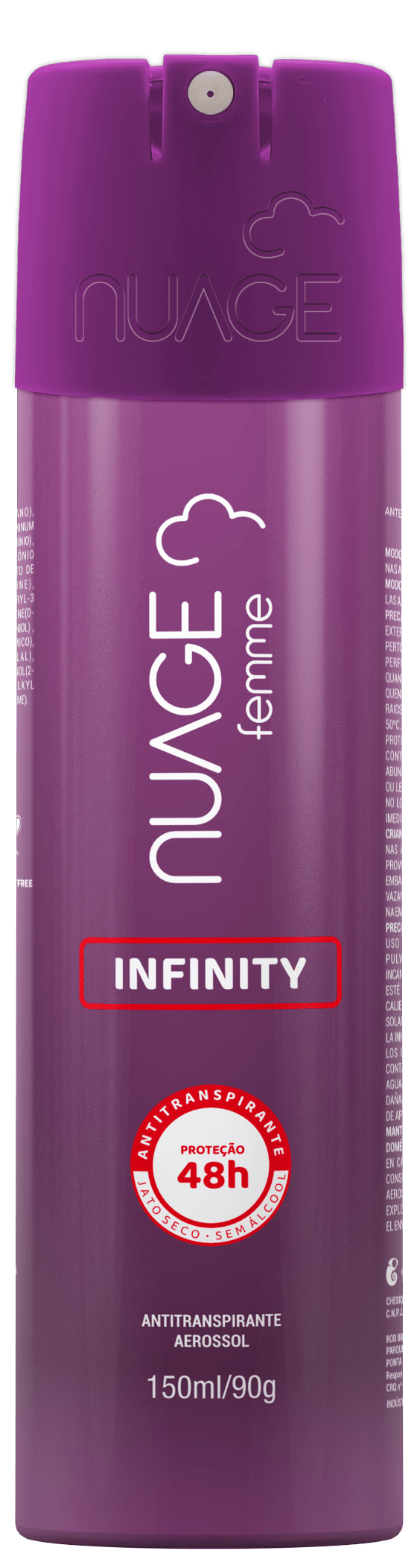 Desodorante Aerossol Nuage Infinity 48H Frasco com 150ml