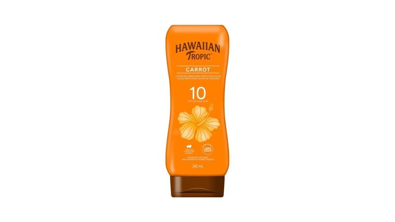 Protetor Solar Hawaiian Tropic Carrot Fps10 240ml