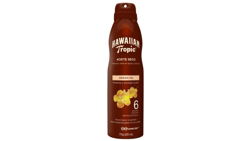 Protetor Solar Spray Hawaiian Tropic Aceite Seco Fps6 220ml