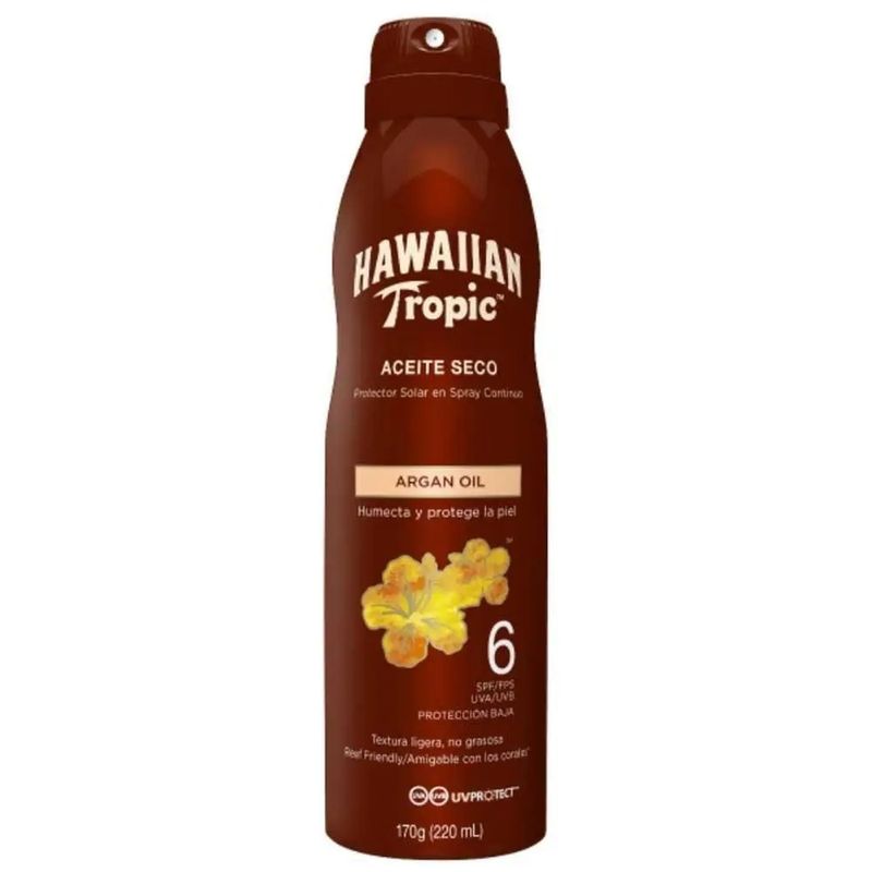 Protetor Solar Spray Hawaiian Tropic Aceite Seco Fps6 220ml