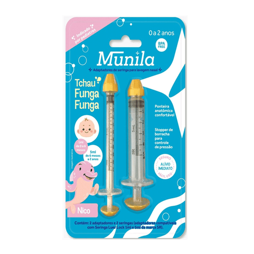 Dispositivo para Lavagem Nasal Munila Tchau Funga Funga 0 a 2 anos 2 Unidades