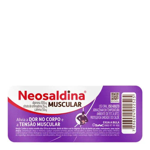 Neosaldina Muscular 300mg Blister 10 Comprimidos Revestidos
