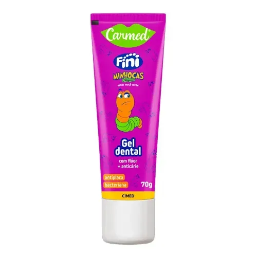Gel Dental CARMED Fini Minhocas Com Flúor 70g