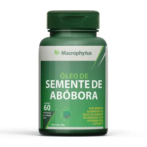 Óleo de Semente de Abóbora 1400mg Macrophytus 60 Cápsulas