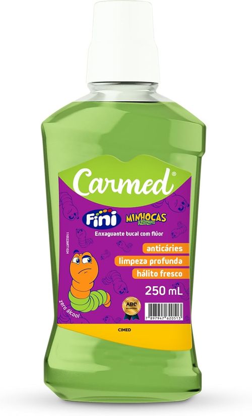 Enxaguatório Bucal Carmed Fini Minhocas 250ml
