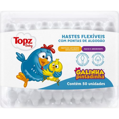 Hastes Flexíveis Cremer Galinha Pintadinha 50 Unidades