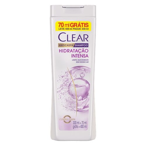 Clear Shampoo Anticaspa Hidratação Intensa 400ml