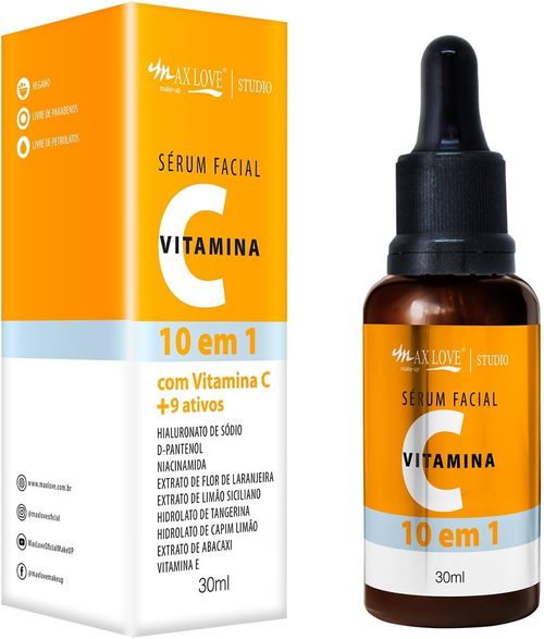 Max Love Sérum Facial 10 em 1 - Vitamina C + 9 Ativos 30ml