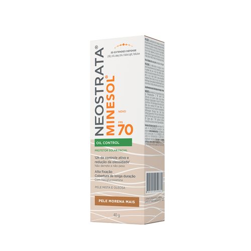 Neostrata Minesol Protetor Solar Rosto FPS70 Morena Mais 40g