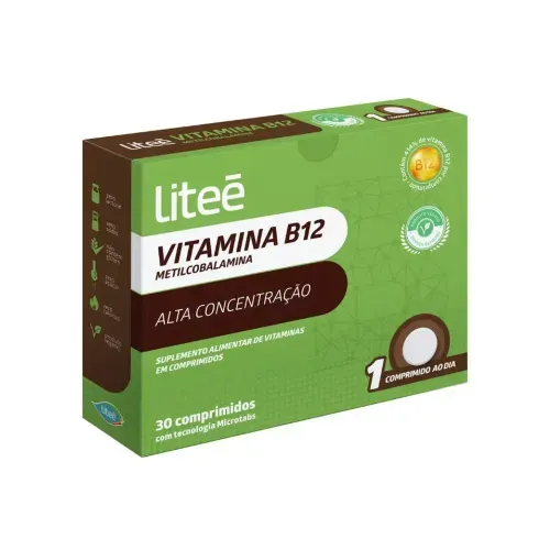 Vitamina B12 Liteé com 30 Comprimidos tecnologia MicroTabs