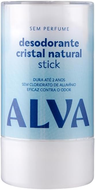 Desodorante Vegano Sem Alumínio Stick Cristal Alva Personal Care Natural Sem Perfume 120g