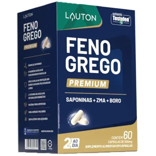 Feno Grego Premium Testofen 60 Cápsulas