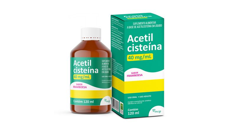 Acetilcisteina Xarope 120 ml Mockup
