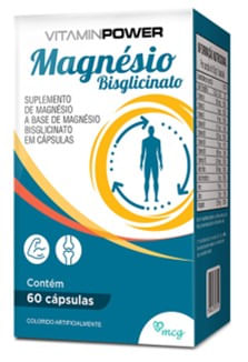 Vitaminpower Magnésio Bisglicinato Mcg Caixa 60 Cápsulas