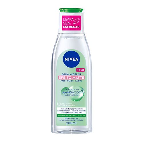 Água Micelar Nivea Limpeza 7 em 1 Efeito Matte Frasco 200ml