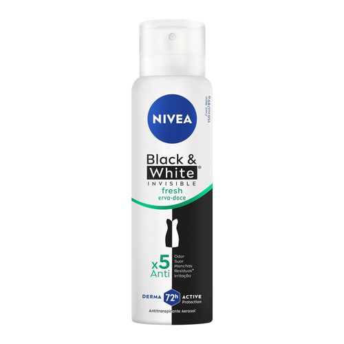 Desodorante Nivea Aerossol Feminino Black White Fresh 90g