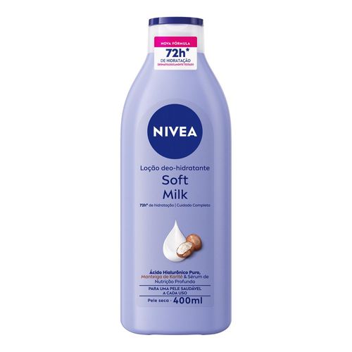Loção Hidratante Nivea Soft Milk Pele Seca Frasco 400ml
