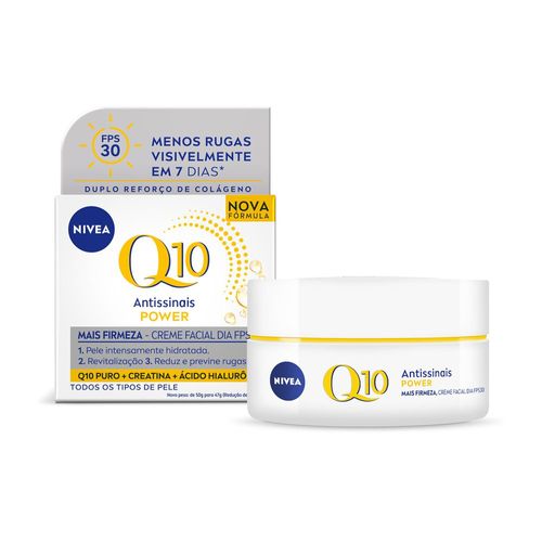 Hidratante Facial Nivea Antissinais Q10 Pele Normal a Seca FPS30 50g