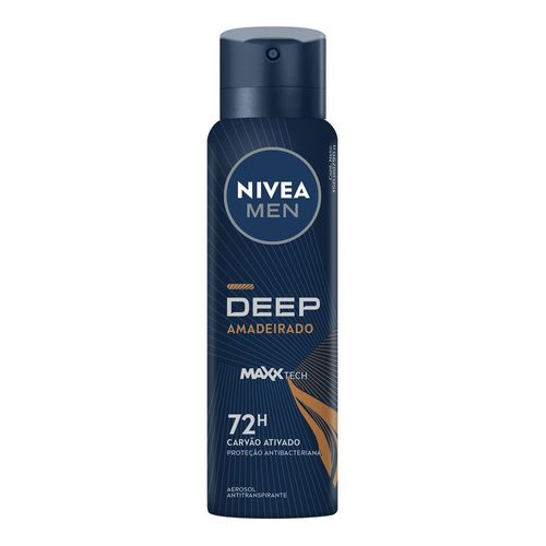 Desodorante Nivea Aerossol Masculino Deep Amadeirado 150ml