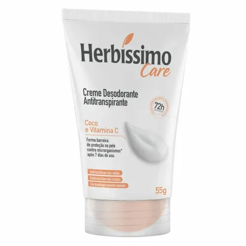 Desodorante Herbíssimo Care Creme Coco e Vitamina C 72h 55g