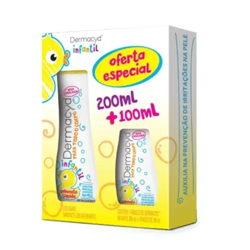 Kit Sabonete Infantil Dermacyd Frasco 200ml + Frasco 100ml