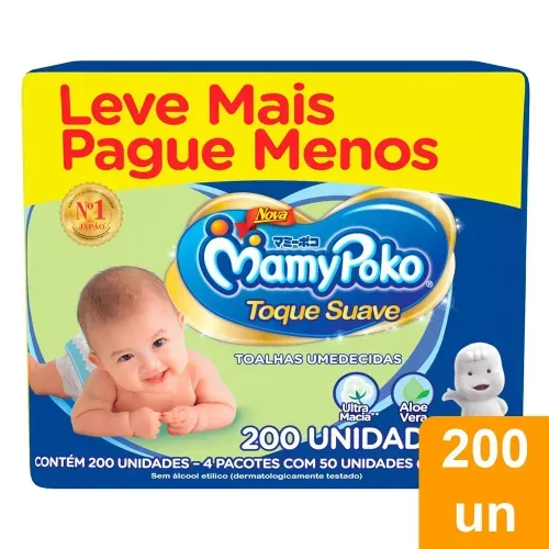 Tolhas Umedecidas MamyPoko 200 Unidades