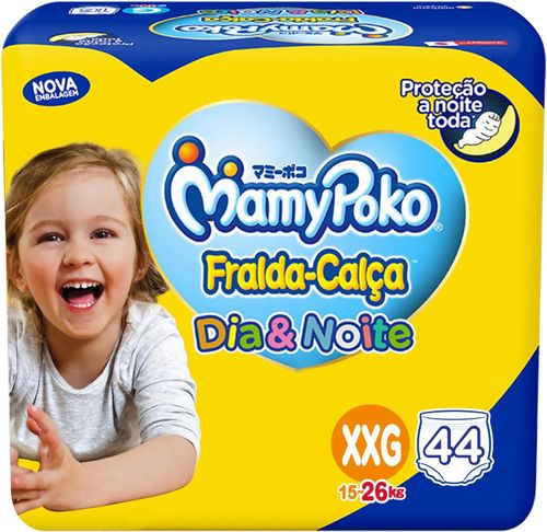 Fralda Mamypoko Calça Dia e Noite Tamanho XXG com 44 Unidades