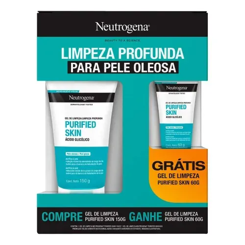 Kit Neutrogena Purified Skin Gel de Limpeza 150g + Gel de Limpeza 60g