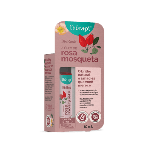Óleo Facial e Corporal Thérapi Roll-on Rosa Mosqueta BioRosê 10ml